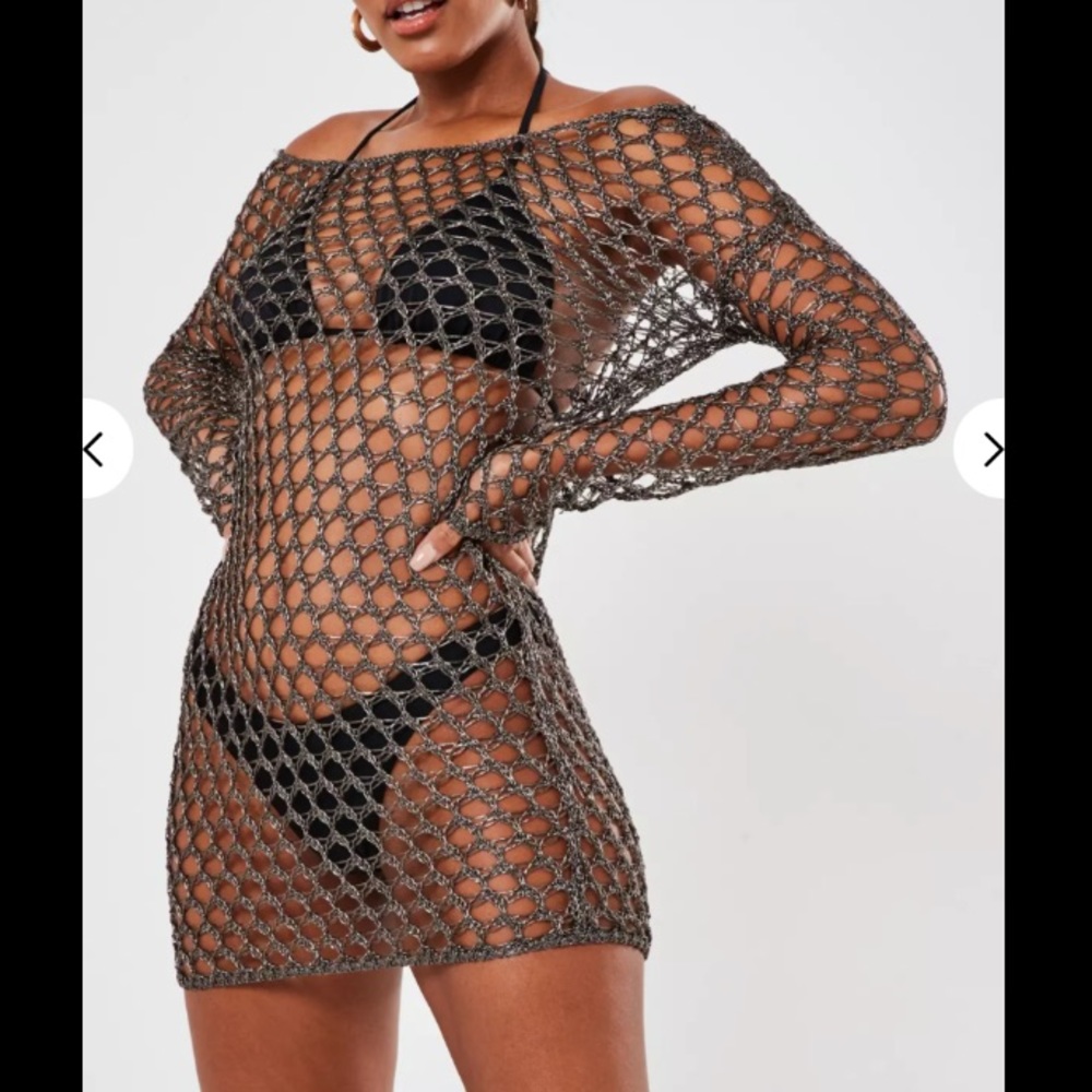 Missguided Crochet Bikini Coverup 🌚